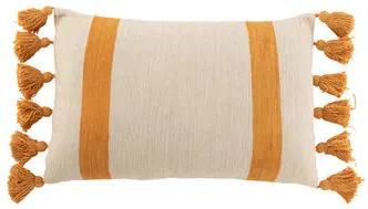 Kussens Geel J-line  COUSSIN PLAG RAY RECT COT OCRE (40x60x12cm)