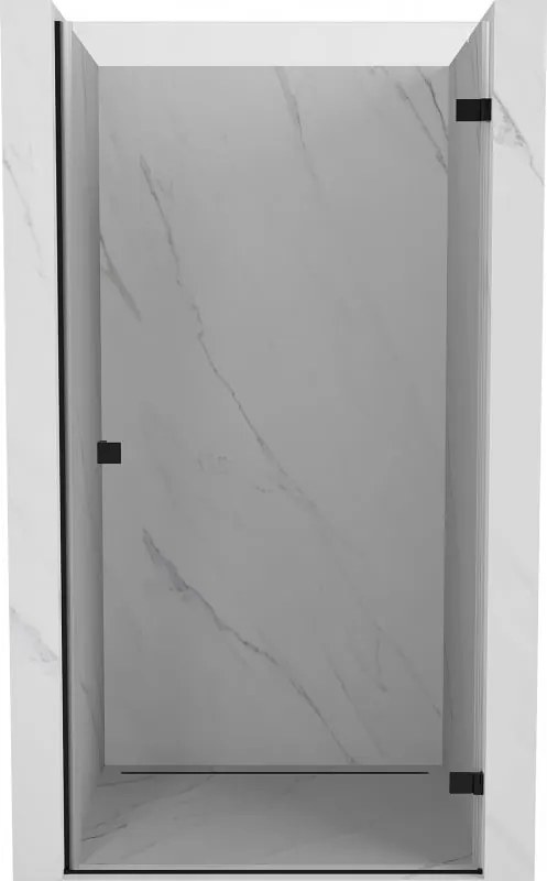 Mexen Lunar-B douchedeur scharnierend rechts 60 cm, transparant, zwart - 832-060-000-70-00-P