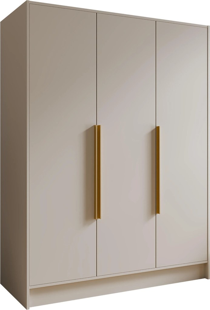 Kledingkast Arecibo 112, Kasjmier, Gouden, 200x150x51cm, 131 kg, Kledingkast deuren: Met scharnieren