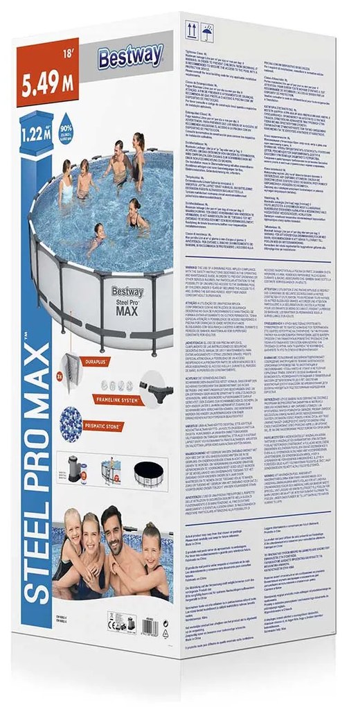 Bestway frame zwembad steel pro max set rond 549 cm