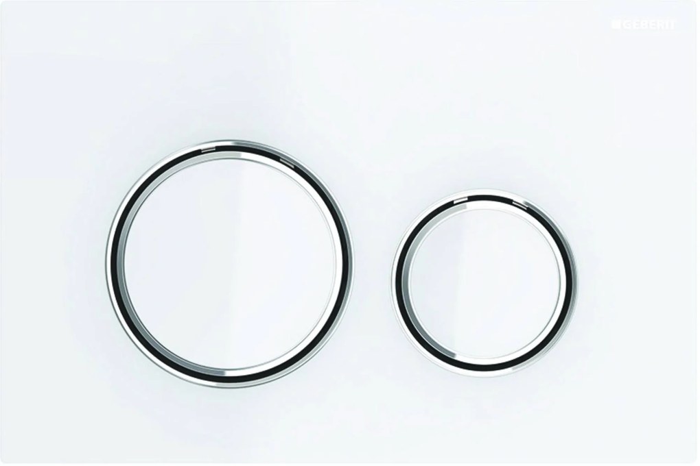 Geberit Sigma 50 (ex Sigma 21) bedieningspaneel glas wit/chroom/glas wit voor Sigma reservoirs 8cm (UP720) en 12cm (UP320)