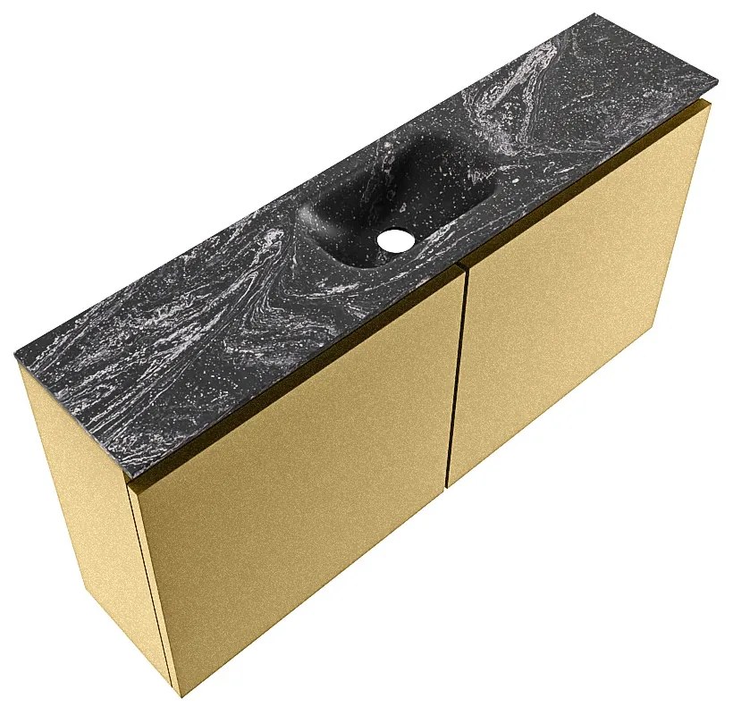 Mondiaz Ture DLux toiletmeubel 100cm oro met wastafel lava midden zonder kraangat