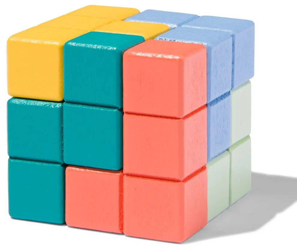 HEMA Puzzel Kubus Hout