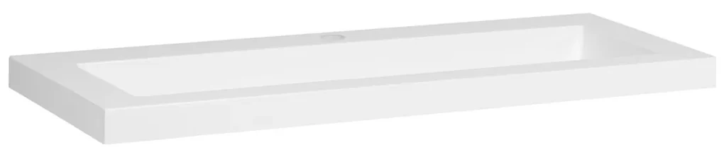 Brauer Spring wastafel mineraalmarmer 100cm met 1 kraangat wit glans