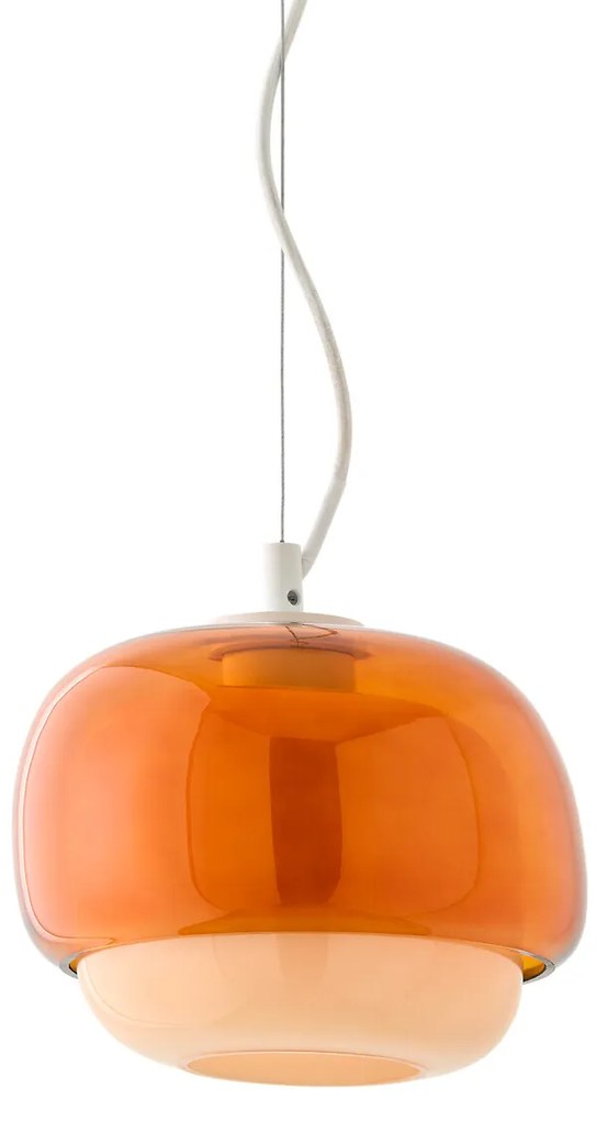 Hanglamp in gekleurd glas,Ø21,5 cm, Kinoko