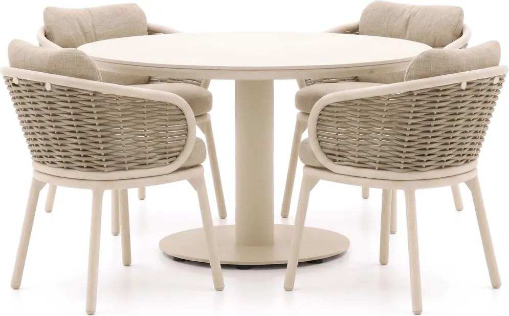 Diningset Apple Bee | 4 personen | Tuinset sintered stone | 5-delig | Kees Smit Tuinmeubelen