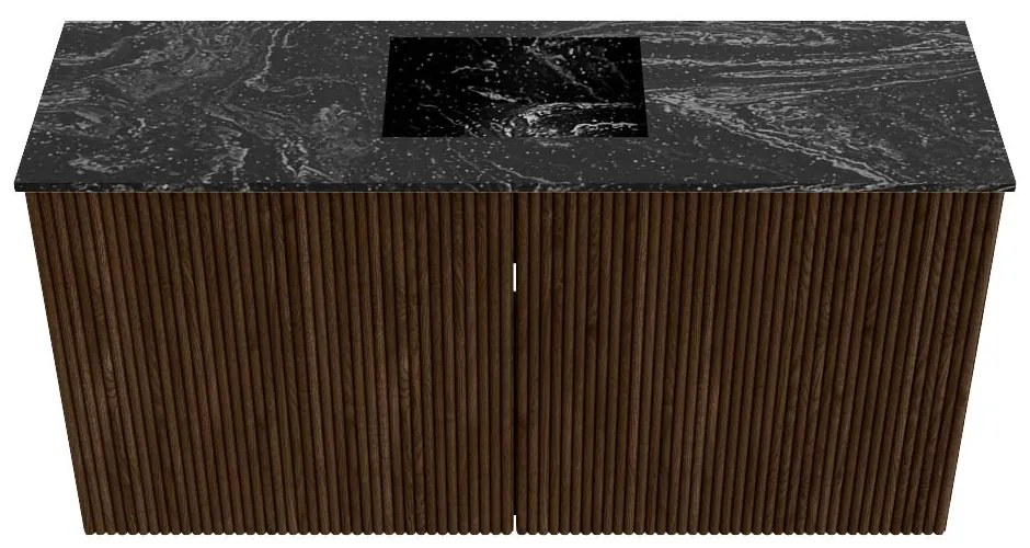 Mondiaz Joya DLux 80cm toiletmeubel walnut met wastafel faye midden 1 kraangat lava
