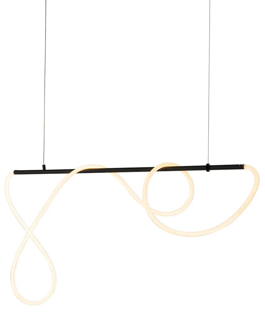 Design hanglamp zwart incl. LED 3-staps dimbaar - Danisha