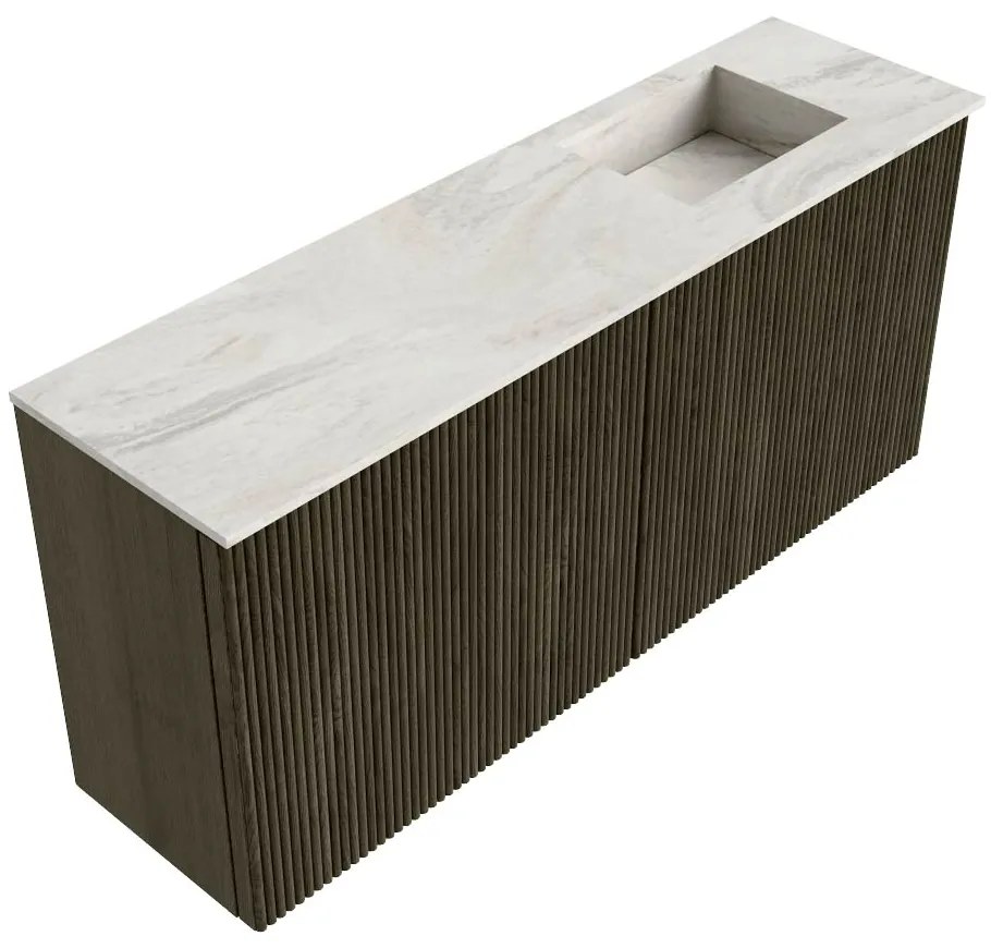 Mondiaz Joya DLux 90cm toiletmeubel shadow met wastafel faye rechts 1 kraangat ostra
