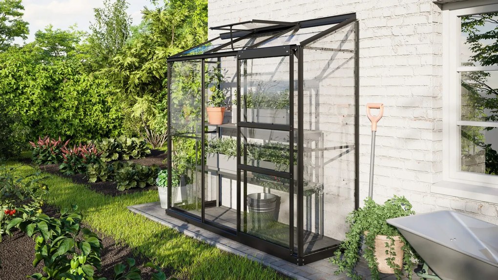Vitavia Ida muurserre - 1,3m² - Zwart
