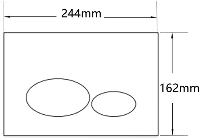 Mueller drukplaat voor oa UP320 inbouwreservoir metal mat wit