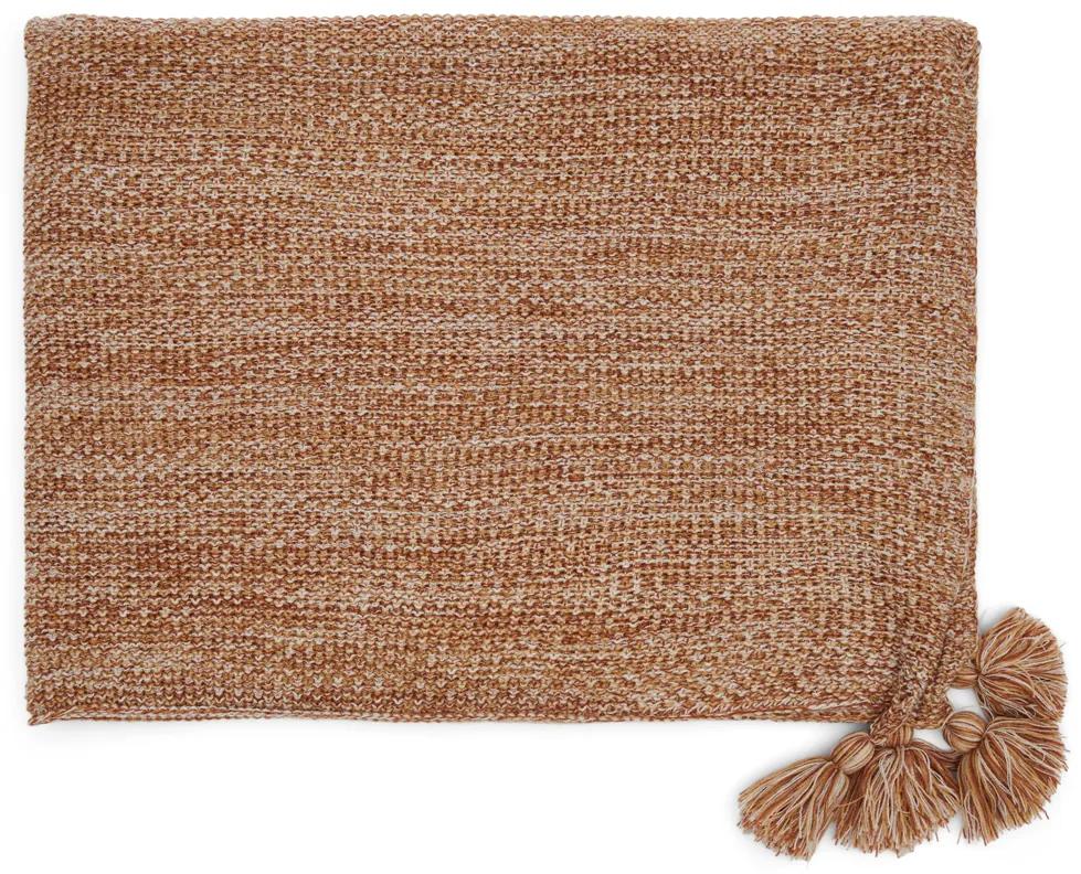 Rivièra Maison - Desert Knitted Throw 180x130 brown - Kleur: bruin