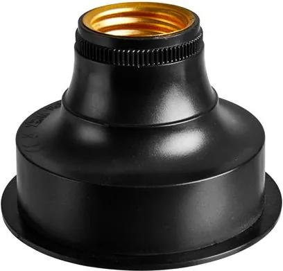 BATI Lamphouder batterij E27 zwart H 6 cm; Ø 8 cm