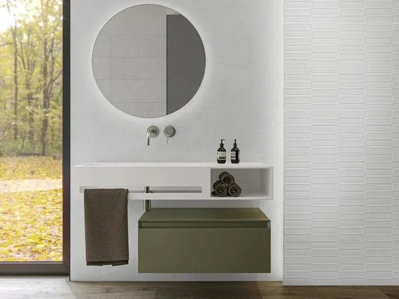 Jabo Alure wandtegel wit ovaal decor 30x75cm gerectificeerd