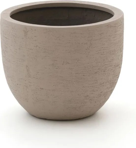 Bloempot Luca Lifestyle Terreno | Taupe Kunststof  | ø45cm | Geschikt voor Buiten en binnen | Kees Smit Tuinmeubelen