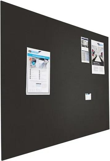 Prikbord bulletin - Zwevend - 120x200 cm - Zwart