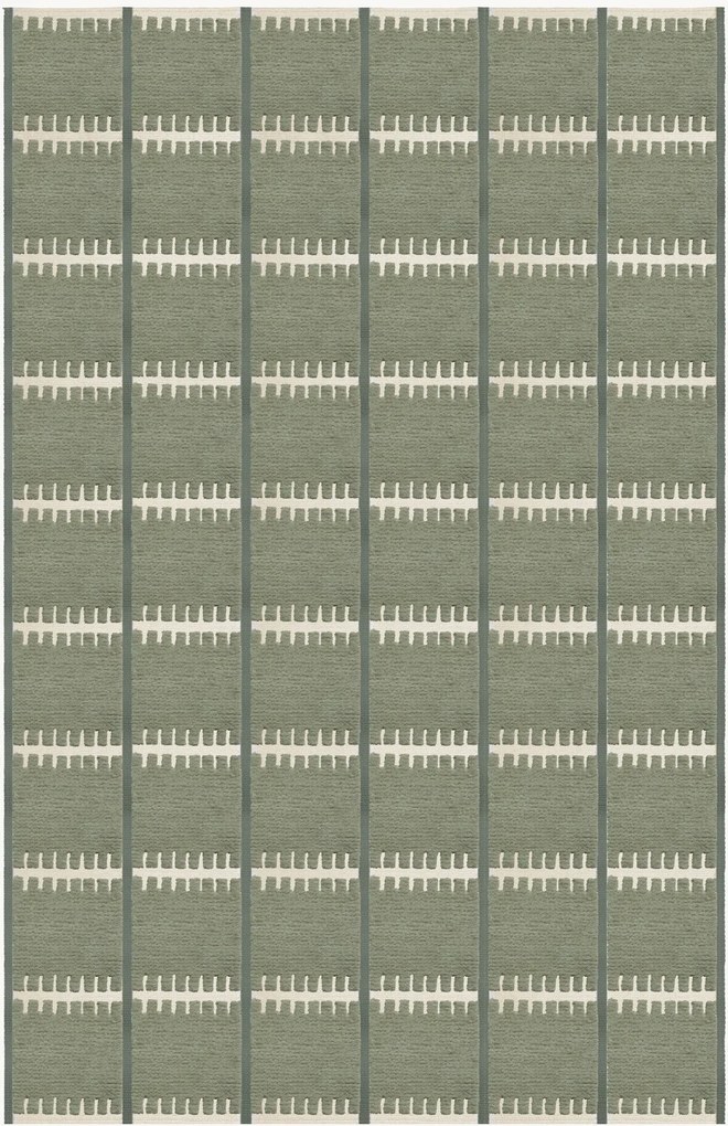 Handgeweven wollen vloerkleed Lilly met hoog-laagtextuur