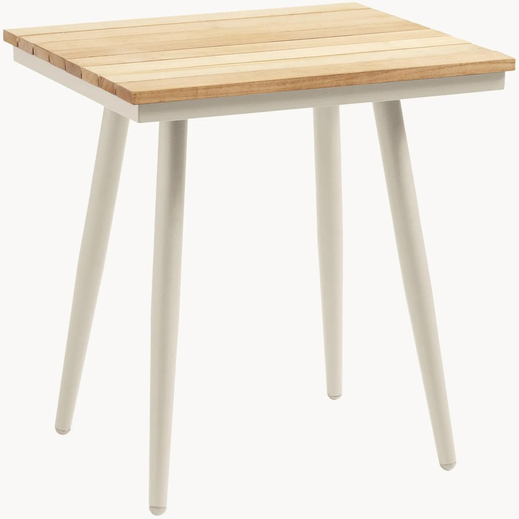 Tuinbijzettafel Rio met teakhouten tafelblad