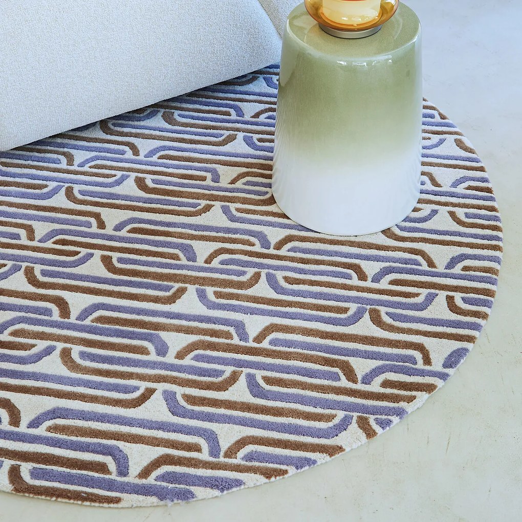 Rond vloerkleed in wol,Ø160 cm, Padura