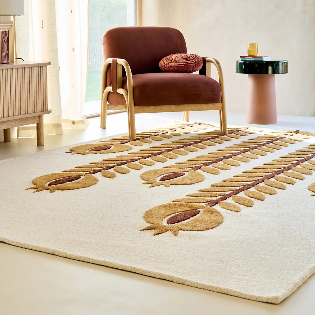 100% wollen vloerkleed, bloemenmotief, CORTES