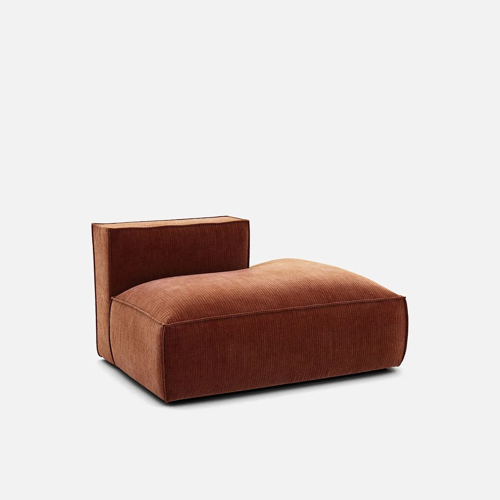 Loungebank rechts, vintage ribfluweel, Seven