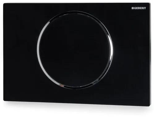 Geberit Sigma10 bedieningplaat met frontbediening voor toilet 24.6x16.4cm zwart 115.758.KM.5