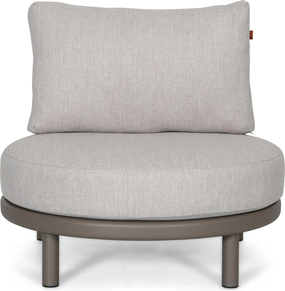 Stoel en Bank Loungeset 5 personen Aluminium Taupe Santika Furniture Santika