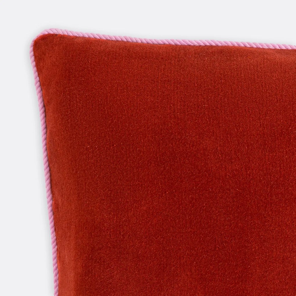 Tweekleurige rechthoekige kussenhoes 60x40 cm, fluweel, GUSALI