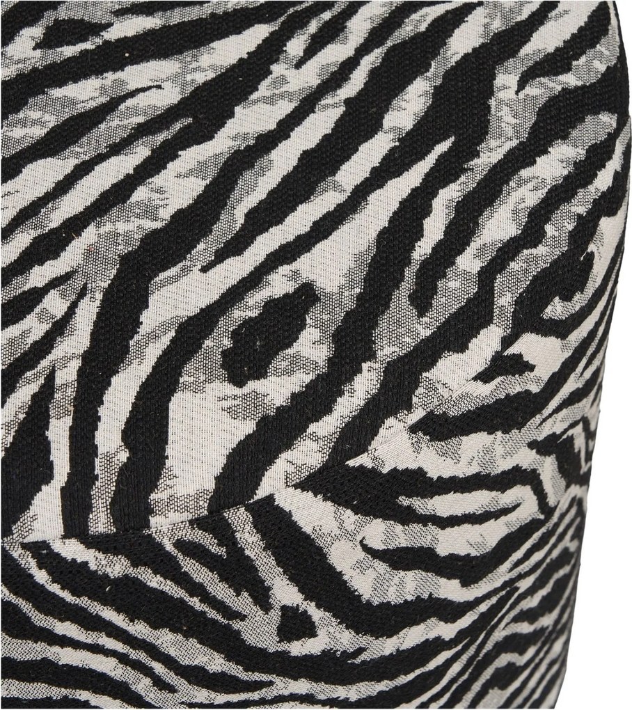Kimberley Poef Jacquard - Black/White