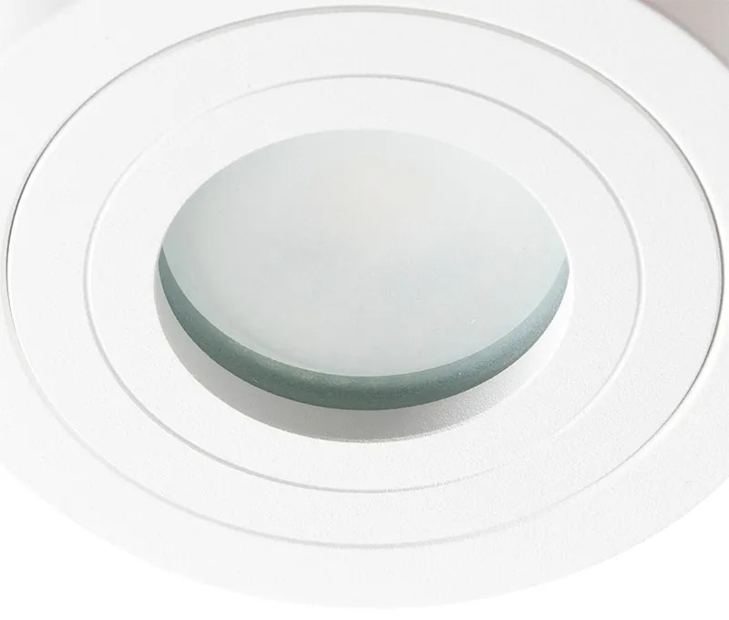 Moderne ronde plafondspot wit IP44 - Capa