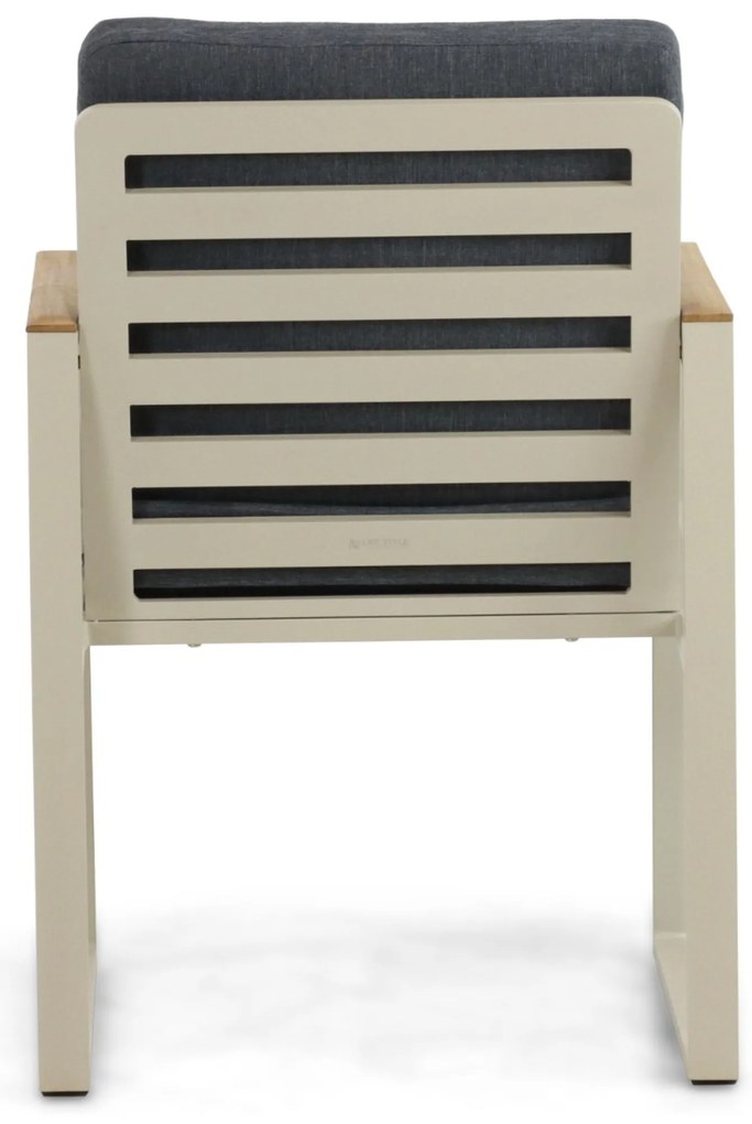 Tuinstoel Aluminium/Teak Taupe-naturel-bruin Lifestyle Garden Furniture Faro