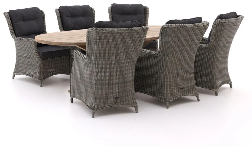 Intenso Milano/ROUGH-Y Ellips 240cm lounge-dining tuinset 7-delig