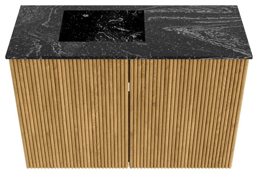 Mondiaz Joya DLux 60cm toiletmeubel oak met wastafel faye links zonder kraangat lava
