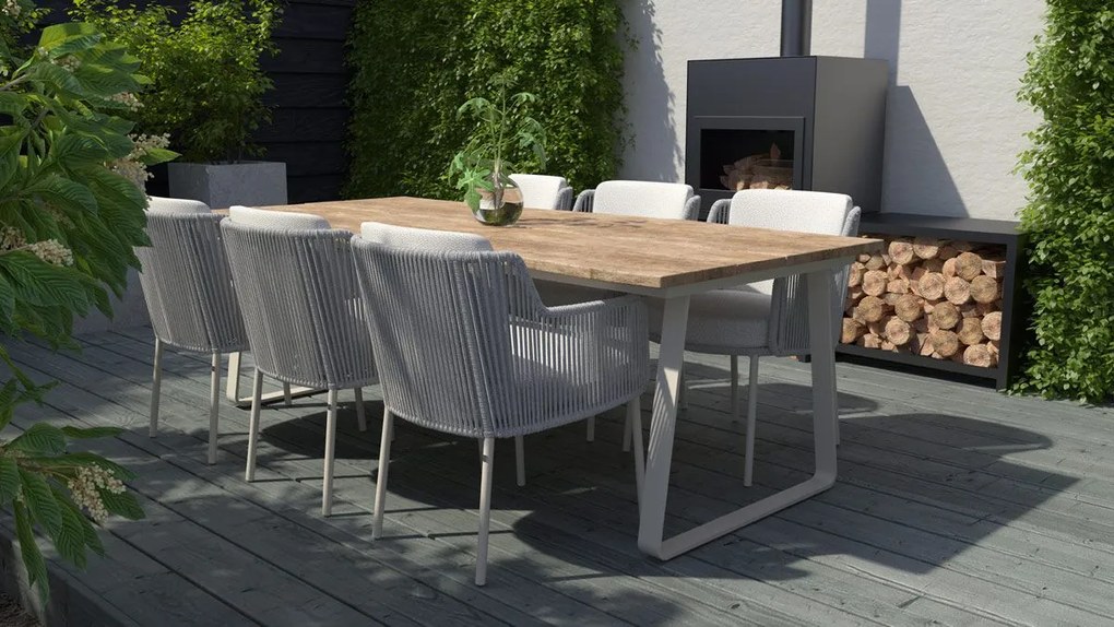 4 Seasons Outdoor Bernini eetstoel Frozen SALE  Tuinstoel    Wit weerbestendig