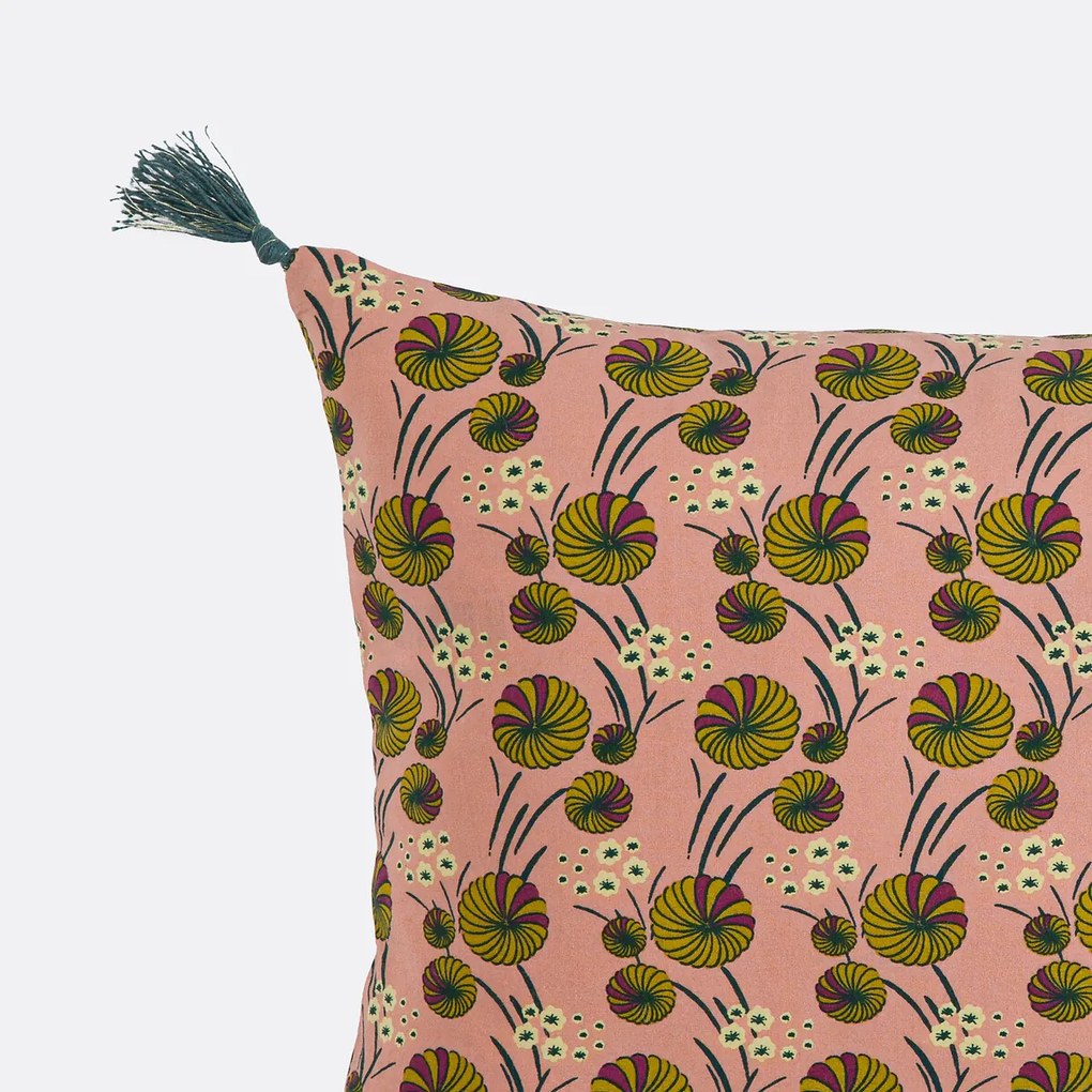 Rechthoekige kussenhoes, katoen, bloemenprint, YASUO