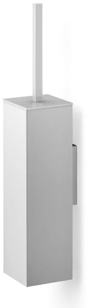 Zack Carvo Toiletborstelhouder - gesloten - wandmontage - geborsteld RVS 40490