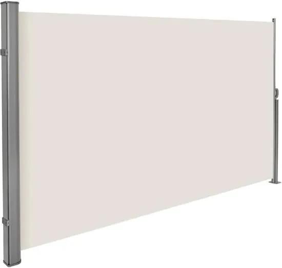 Uitschuifbaar aluminium windscherm tuinscherm 160 x 300 cm beige 401526