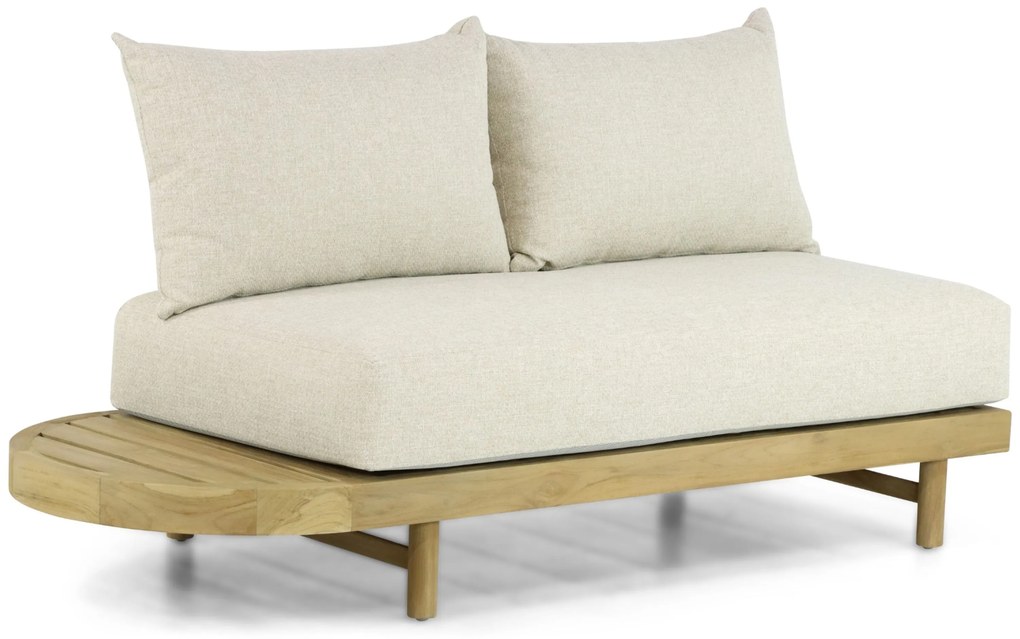 Hoek loungeset 5 personen Teak Old teak greywash  Santika Furniture Santika