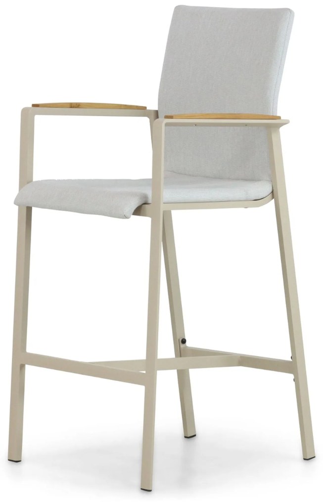 Barstoel Aluminium/textileen Taupe-naturel-bruin Lifestyle Garden Furniture Brandon
