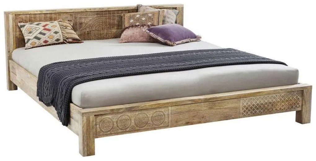 Kare Design Puro Bedframe Met Houtsnijwerk 180 Cm