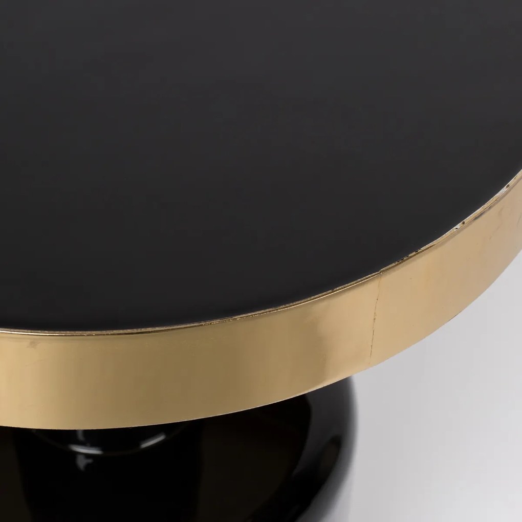 Zuiver Glam Emaille Bijzettafel Zwart - 36 X 36cm.