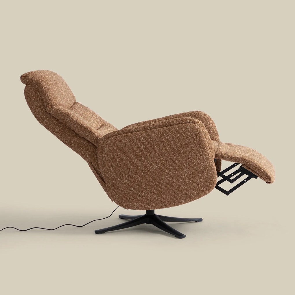 Elektrisch Verstelbare Stoel Stof Terracotta