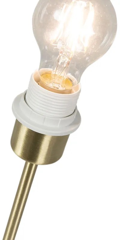 Klassieke tafellamp messing met marmeren voet - Kaso Klassiek / Antiek, Retro rond Binnenverlichting Lamp