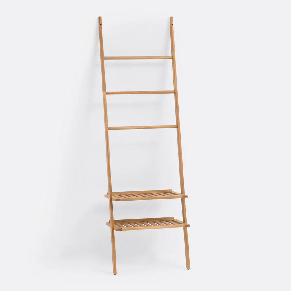 Ladder etagère, geolied acacia, teak afwerking, Kiari