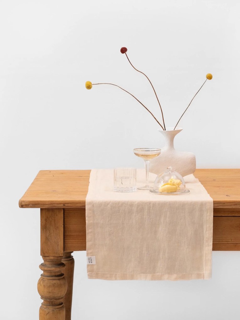 Linnen tafelloper Brazilian Sand