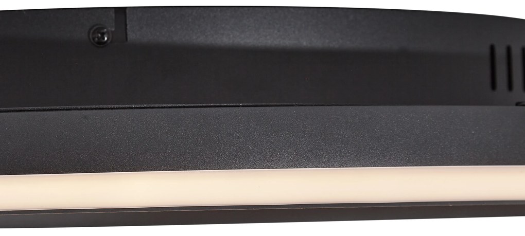 Design plafondlamp zwart met wit incl. LED 3-staps dimbaar - Xavi Design rond Binnenverlichting Lamp