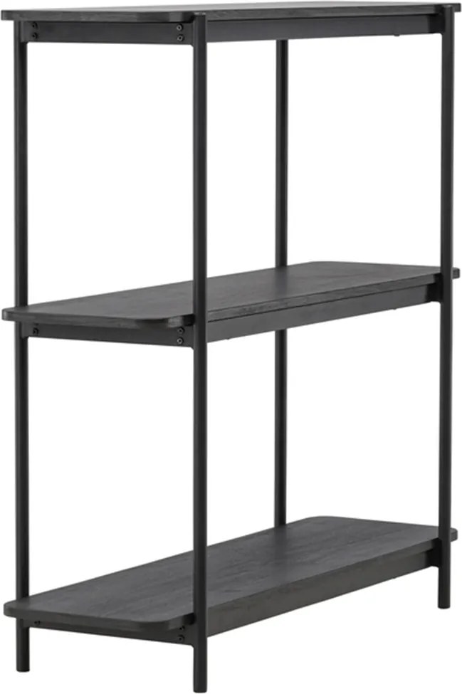 Openkast Met Drie Planken Zwart - 120x40x120cm.