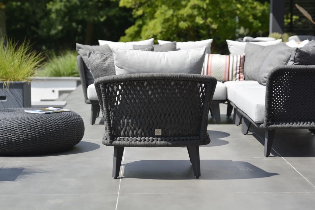 4 Seasons Outdoor Belize Loungeset met loungestoel en Dali tafels SALE  Loungeset    antraciet weerbestendig