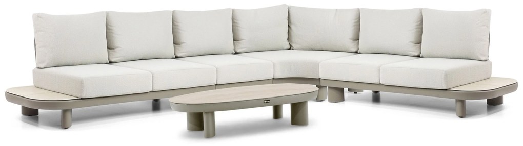 Hoek loungeset 6 personen Aluminium/Rope /Ceramic stone Taupe  Santika Furniture Santika