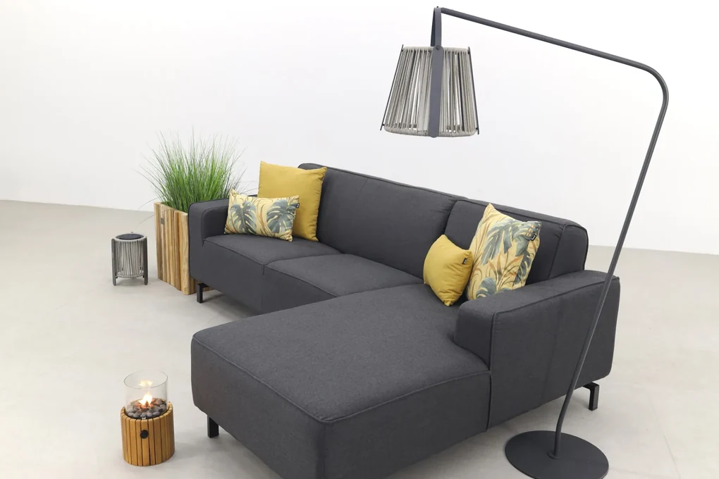 Boavista Sunbrella loungebank chaise longue - Sooty - 2-delig - links